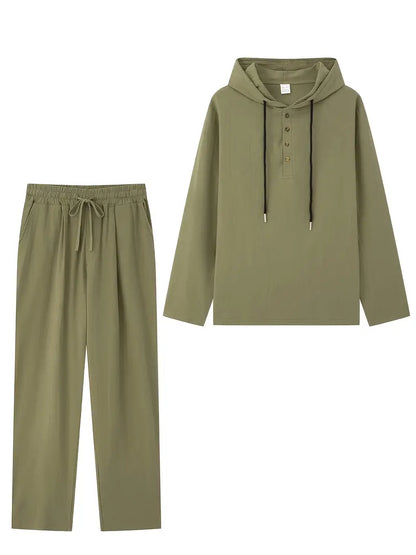 [COMPRA 1 Y LLEVATE 2] - Palermo Linen | Camisa con Capucha La Costa + Pantalón Casual