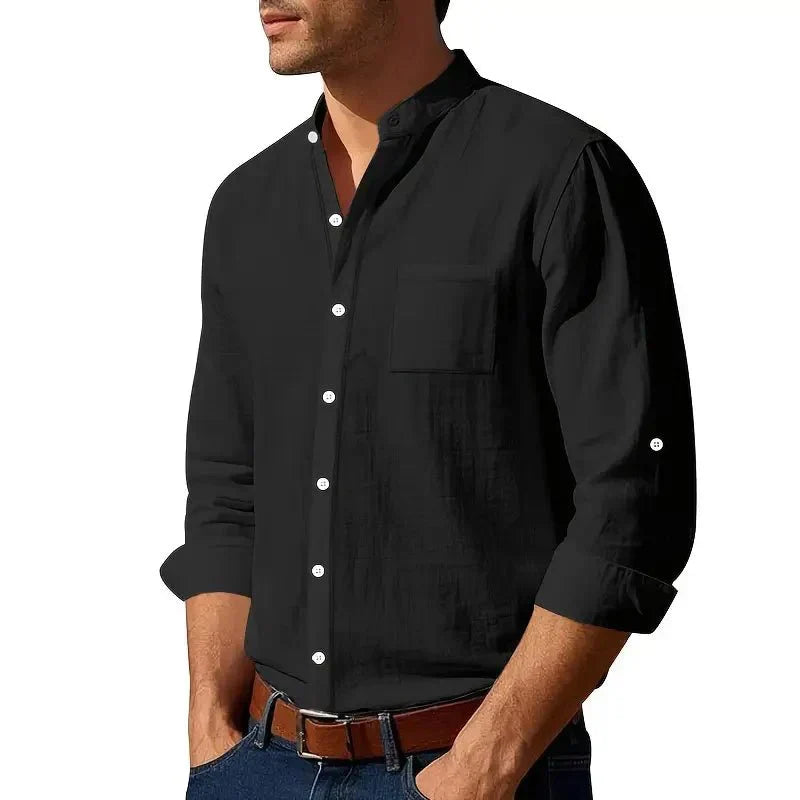 [BUY 1 GET 1 FREE] Santorini Premium Men’s Linen Shirts + FREE Exclusive Watch Gift
